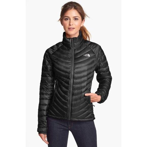 The north face black puffer Down full zip jacket Women's size medium packable - Picture 1 of 8